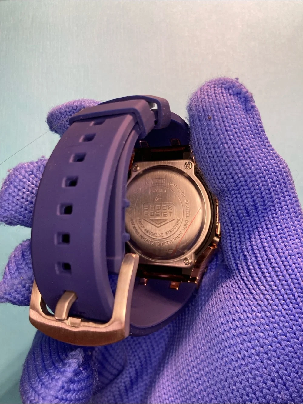 Custom G Shock Navy Rose Gold Rm style Colorway